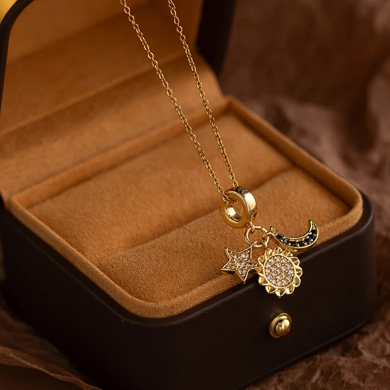 Moon Necklace Stainless Steel