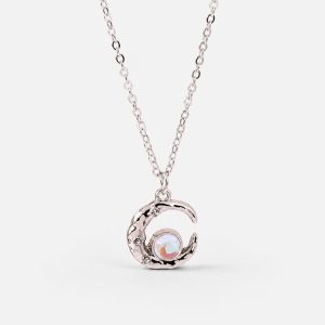 Moon Necklace With Crystal