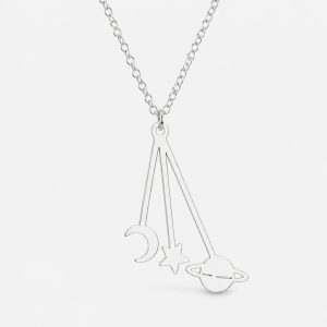 Moon Saturn Necklace