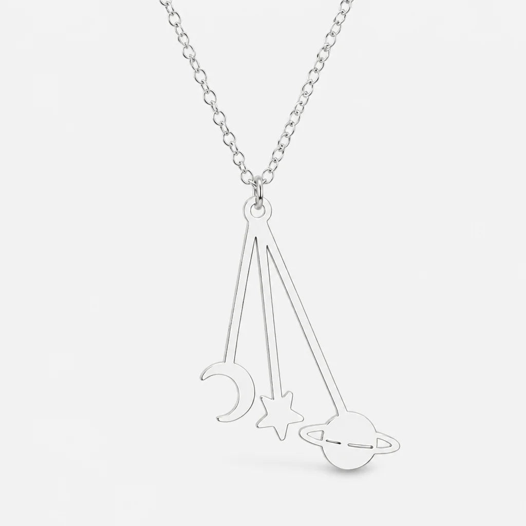 Moon Saturn Necklace