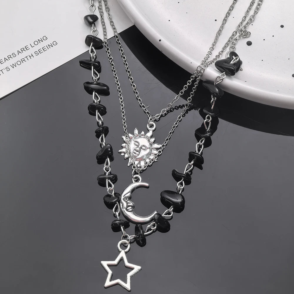 Moon Sun And Star Necklace