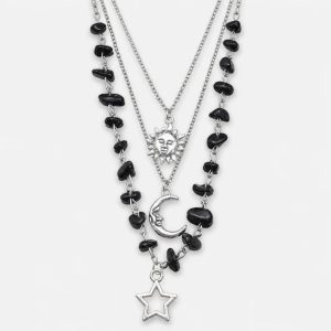 Moon Sun And Star Necklace