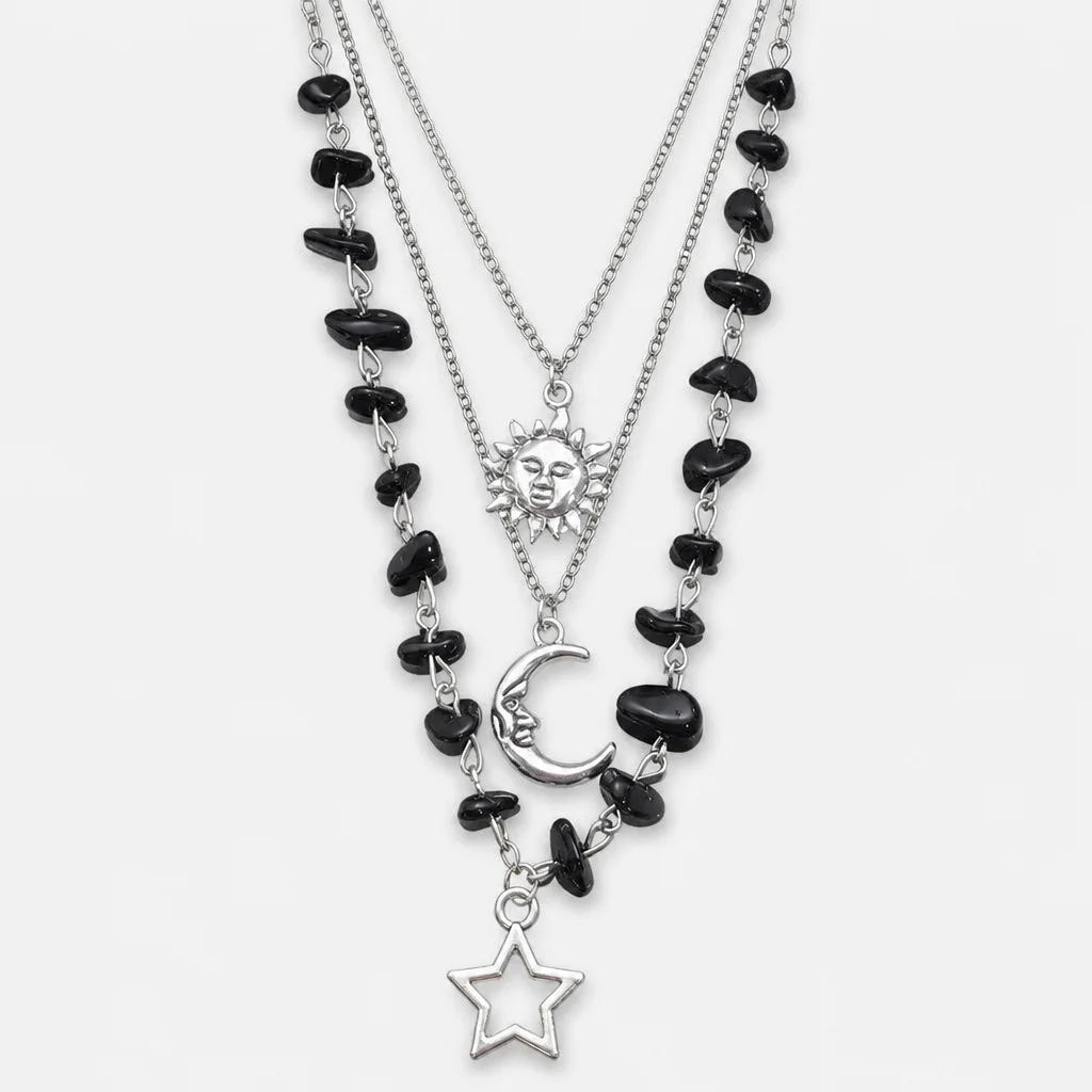 Moon Sun And Star Necklace
