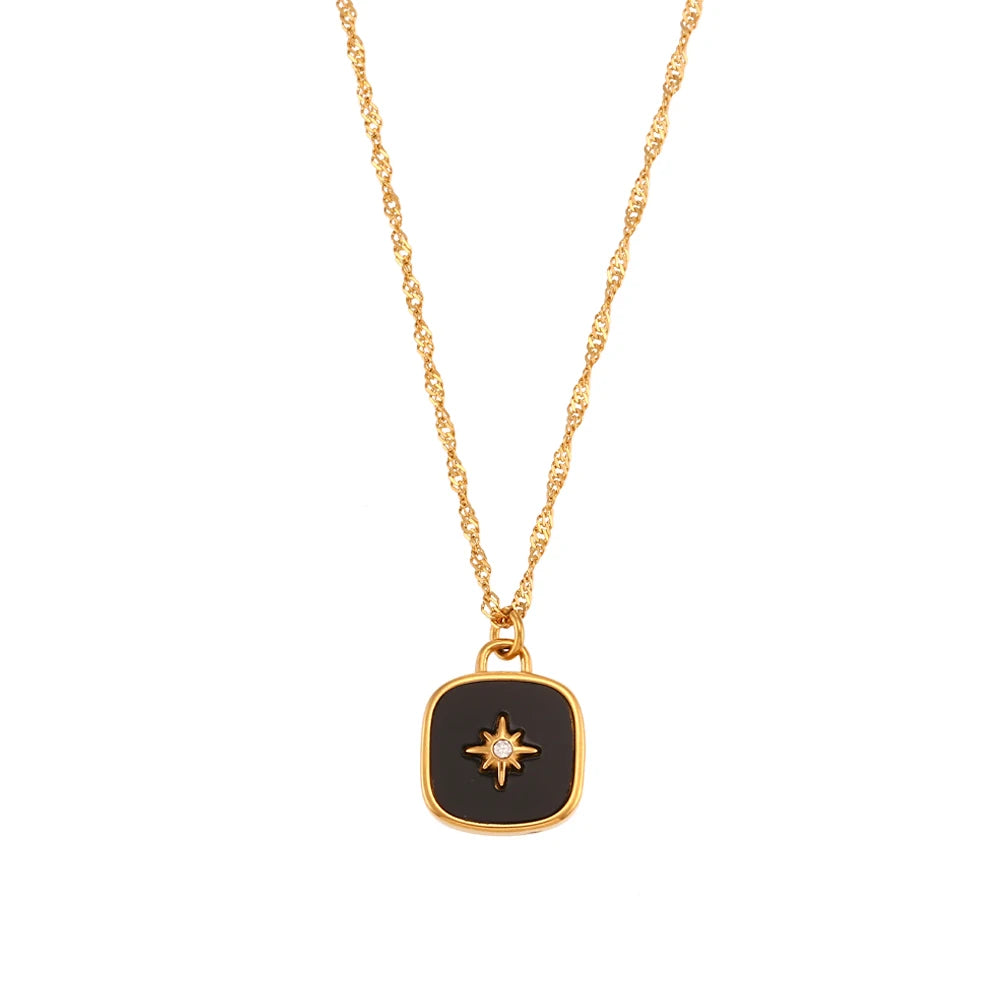 Mother Of Pearl Moon Necklace