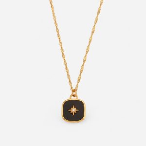 Mother Of Pearl Moon Necklace