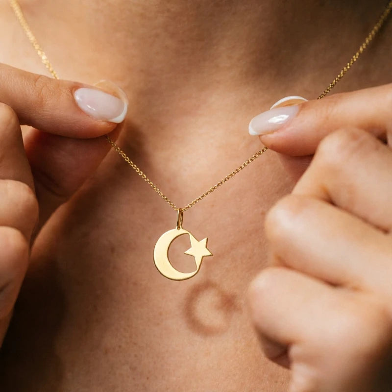 Muslim Moon And Star Necklace
