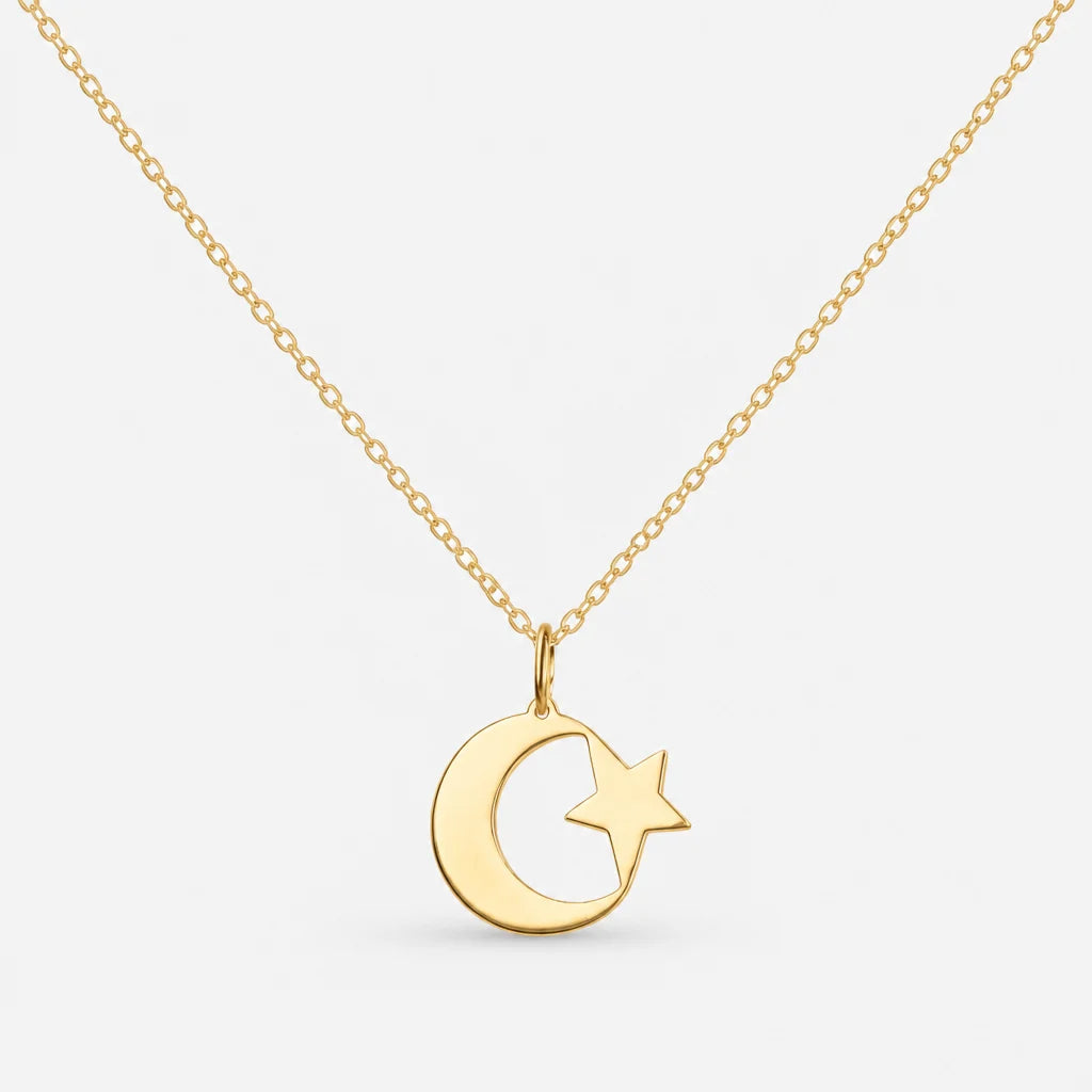 Muslim Moon And Star Necklace