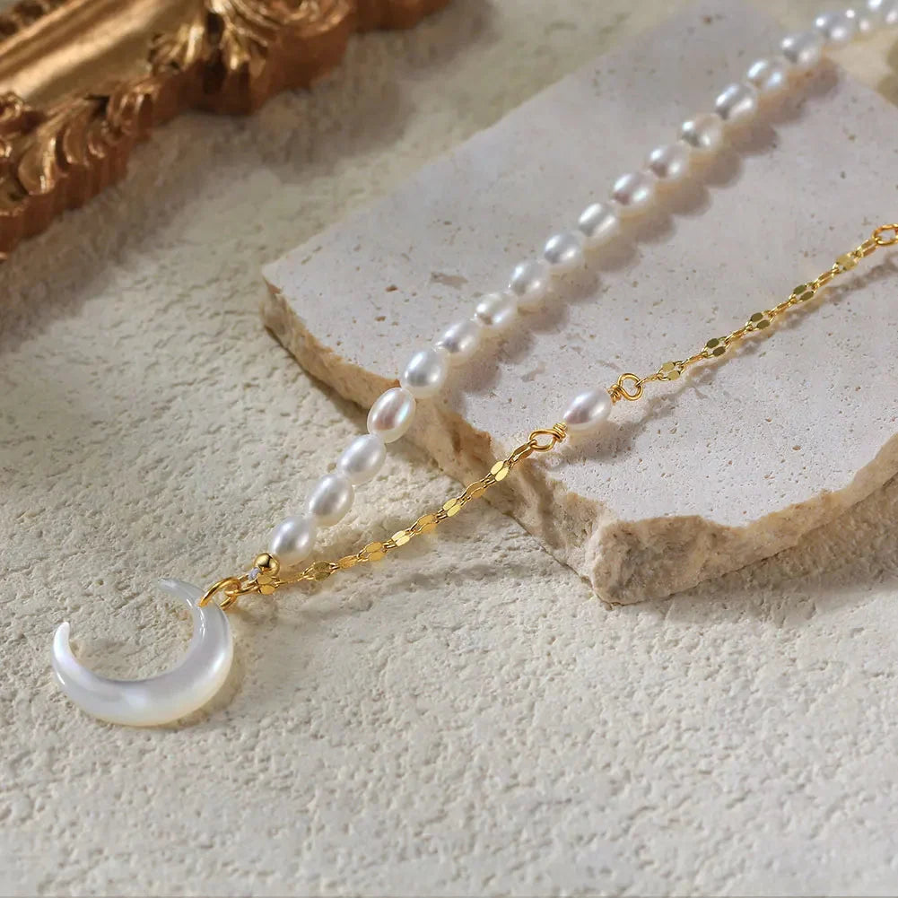 Necklace With Half Moon