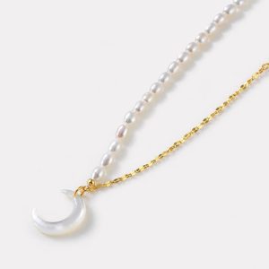 Necklace With Half Moon