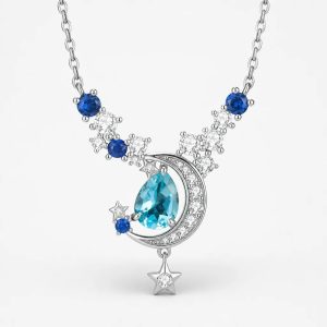 Sapphire Moon Necklace