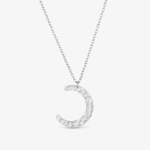Silver Crescent Moon Necklace