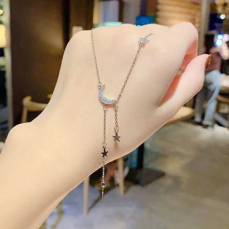 Silver Moon Necklace For Women