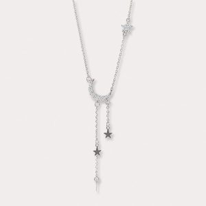 Silver Moon Necklace For Women