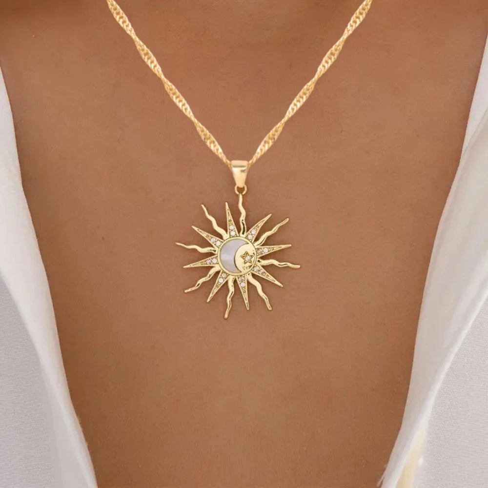 Star Moon Sun Necklace