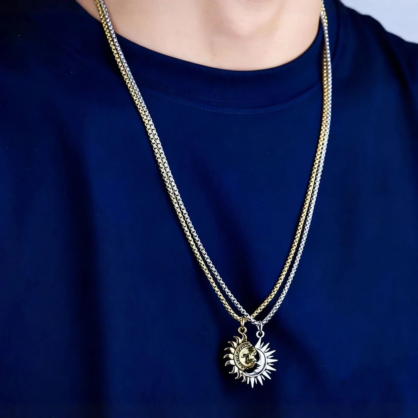 Sun Moon Friendship Necklace